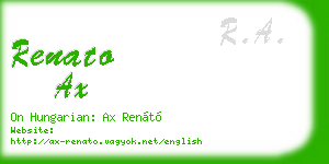 renato ax business card